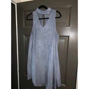 Blue velvet dress